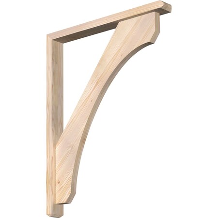 Ekena Millwork Legacy Craftsman Smooth Bracket w/ Offset Brace, Douglas Fir, 3 1/2"W x 30"D x 38"H BKT0402X30X38LEC04SDF